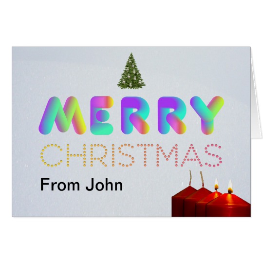 Customizable, Modern & Colorful Christmas card