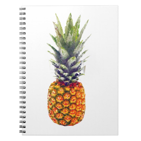 Low-poly pineapple notebook