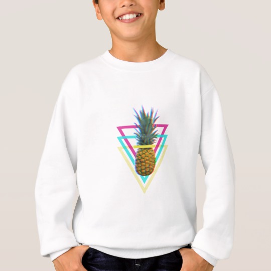 Trippy multicolor pineapple kids' sweatshirt